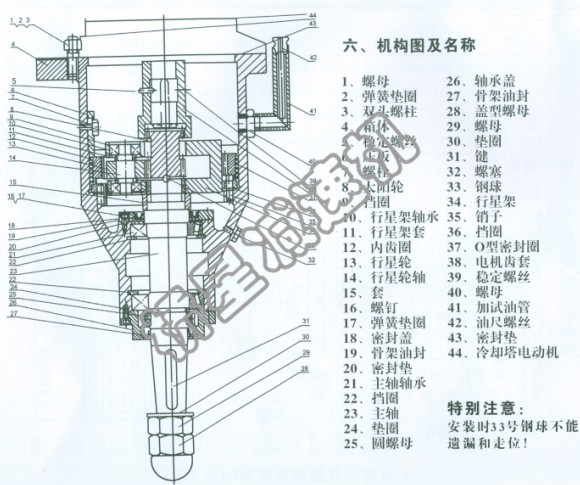 htj型冷却塔专用行星齿轮减速机