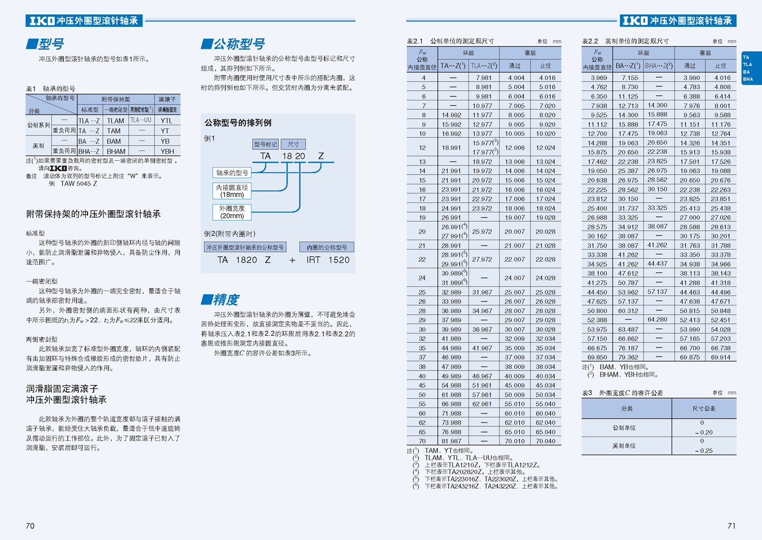 IKO两侧密封型冲压外圈滚针轴承