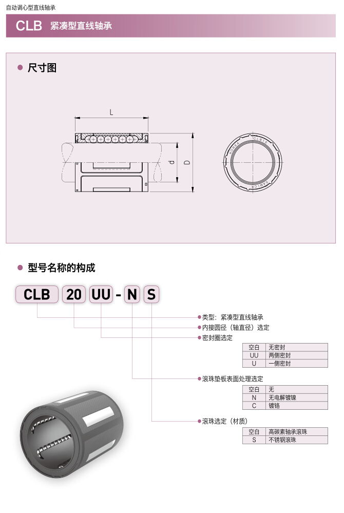 三益紧凑型直线轴承