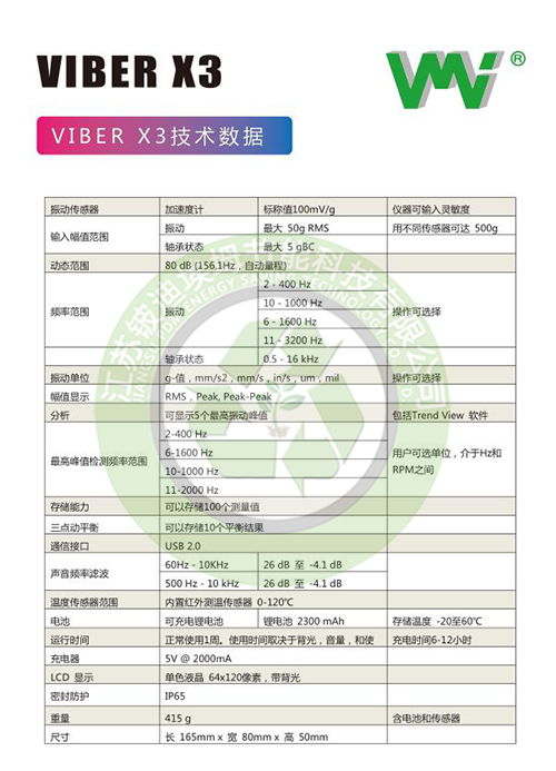 Viber-X3多功能振动检测仪 Viber-X3多功能振动检测仪