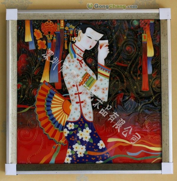 供应星级酒店装饰画|高档家居装饰画|景泰蓝工艺画|舞女