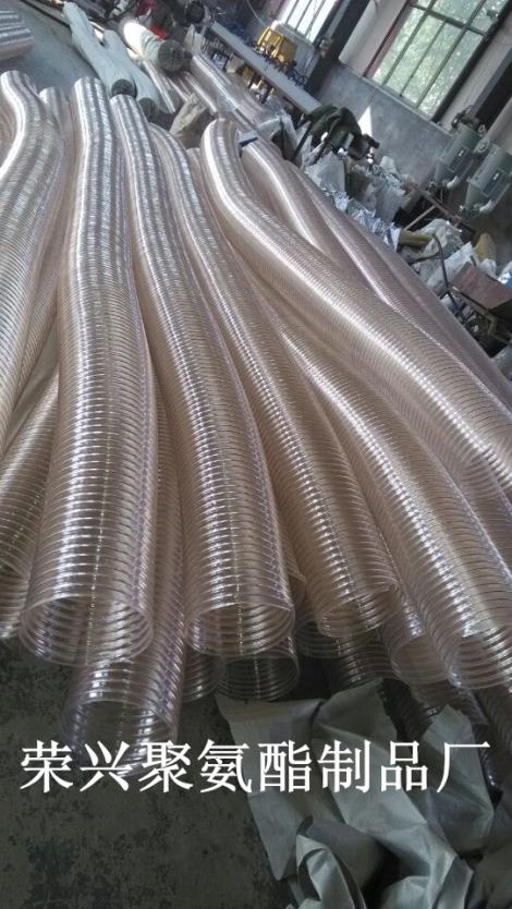 聚氨酯塑筋管_食品级钢丝软管,透明全塑管_镀铜钢丝通风管,耐磨抽吸