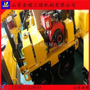 小型振動壓路機雙鋼輪手扶式壓路機壓實草坪
