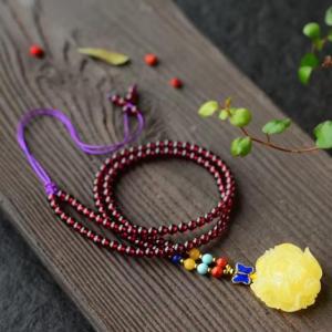 精品原創(chuàng)純天然滿蜜雞油黃牡丹花吊墜