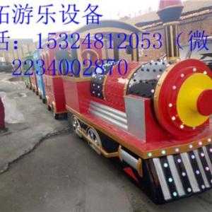 洋氣復古的小火車電動無軌小火車