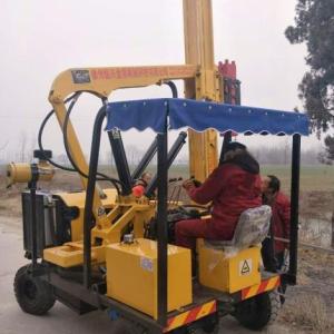 液壓驅動260單缸打樁機 公路護欄鉆孔機