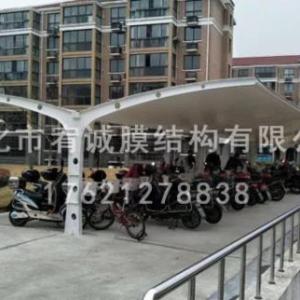 小區電瓶車充電棚施工