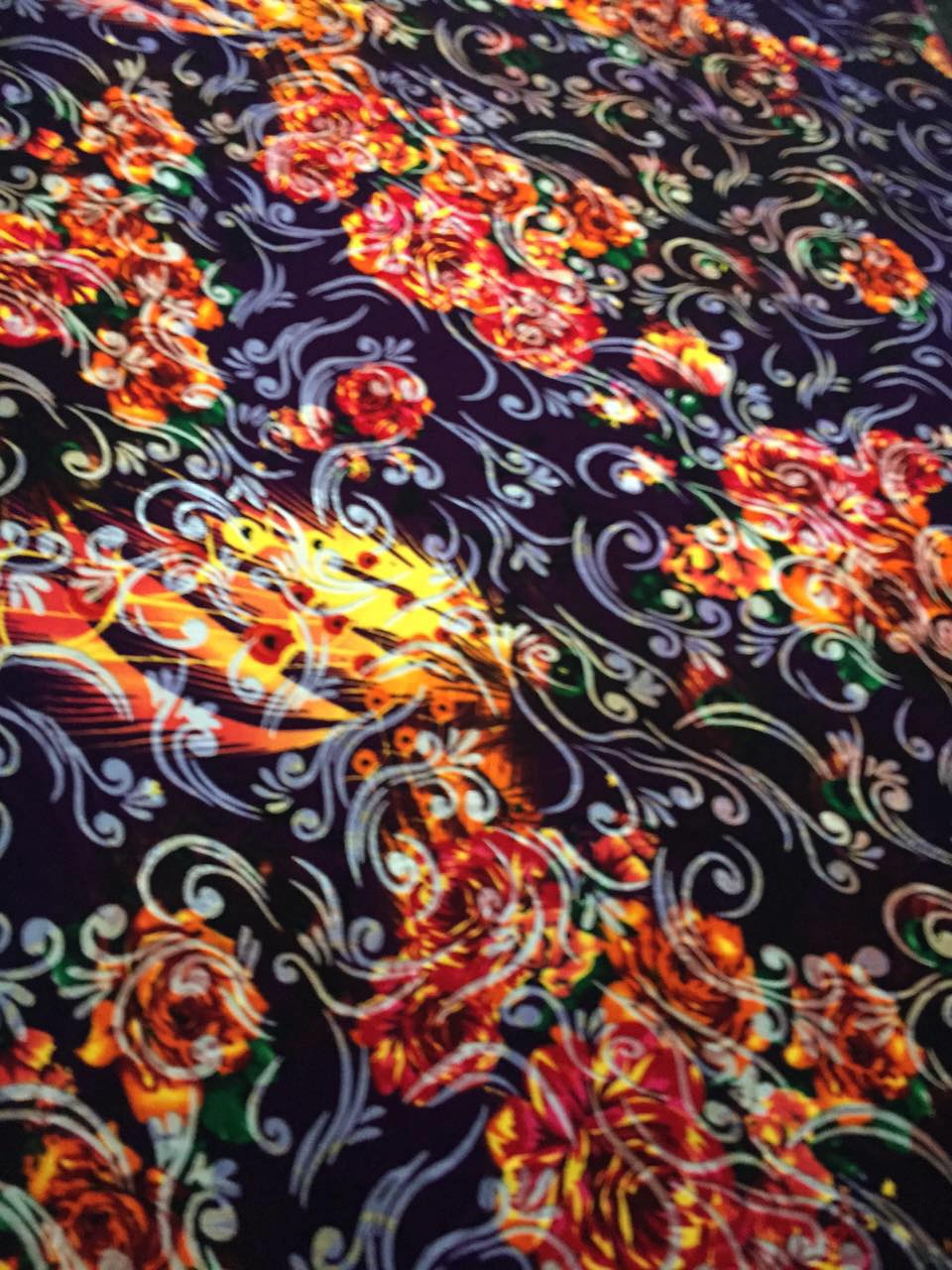 锦涤绒烂花印花