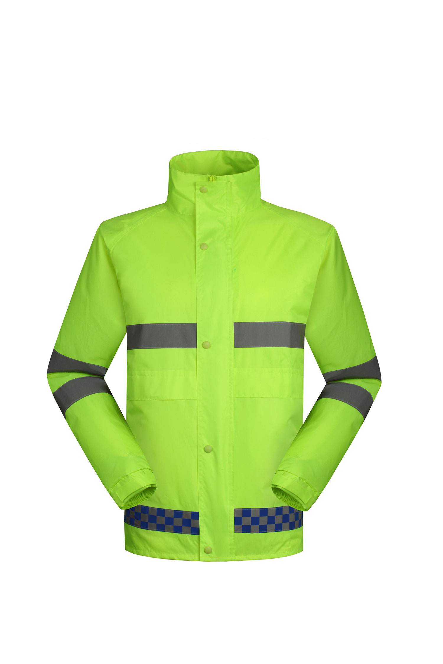 pvc荧光绿反光雨衣