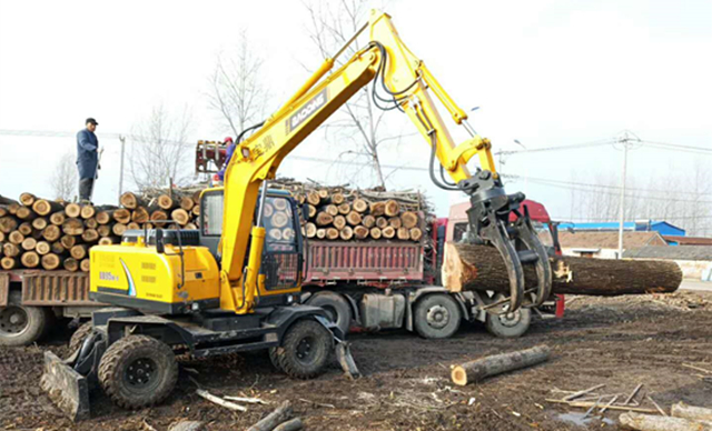 轮式抓木机价格,宝鼎轮式抓木机