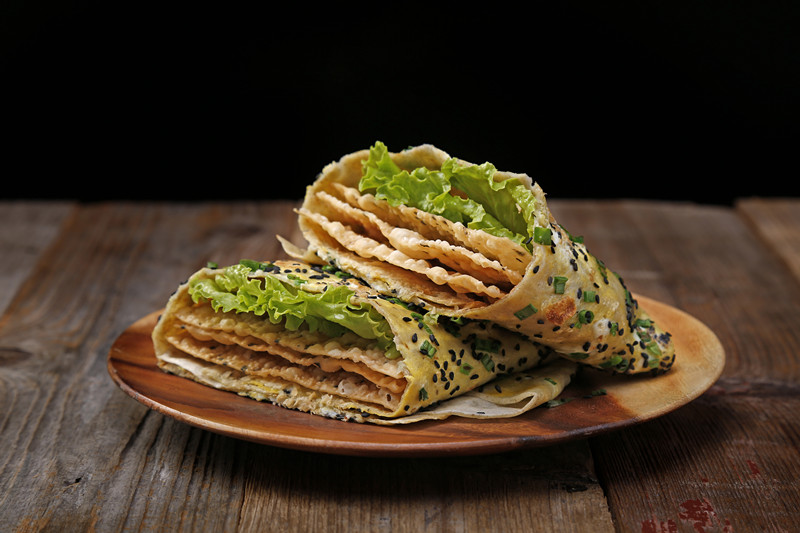 小食大做双蛋煎饼