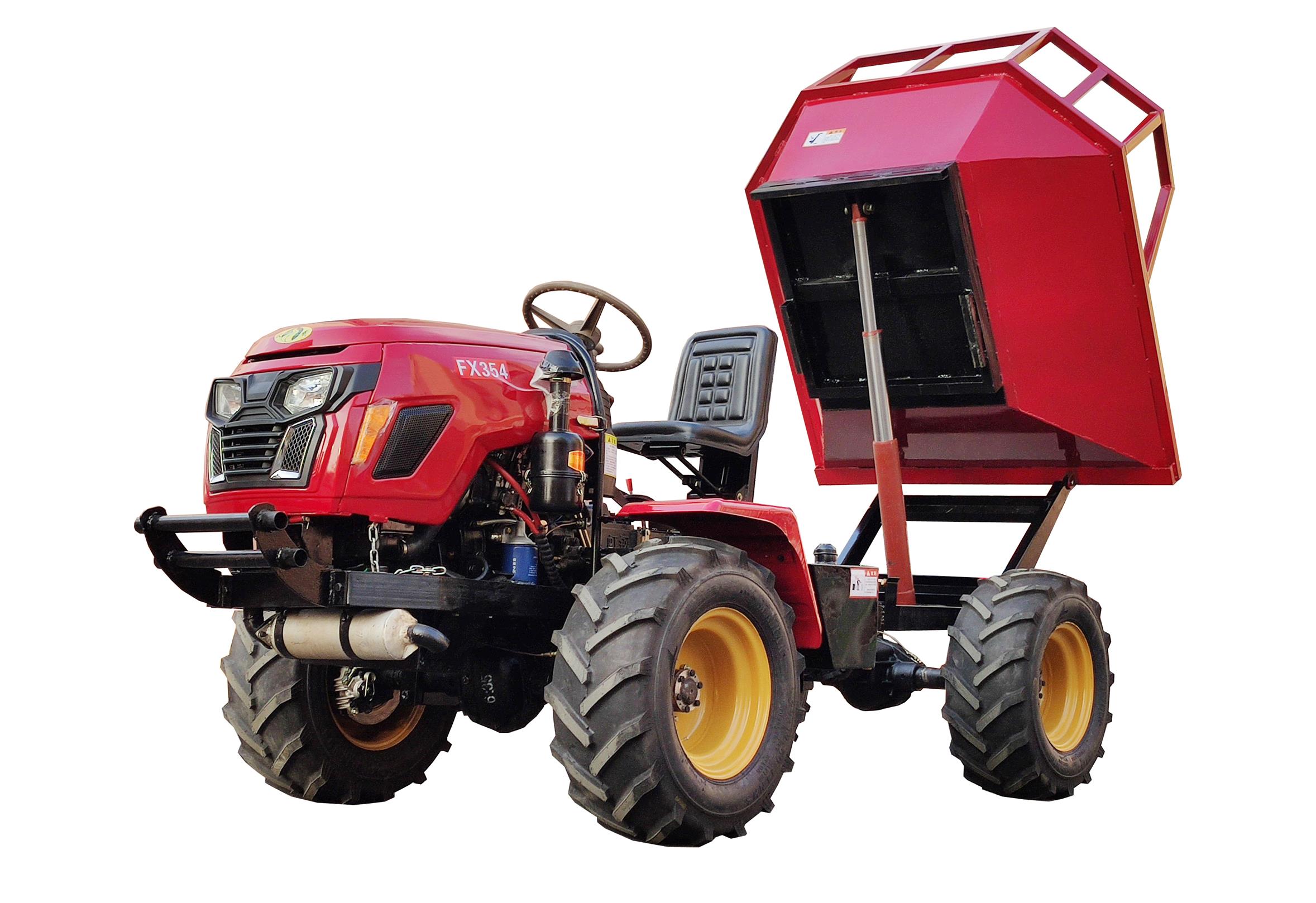 热带雨林棕榈果园四驱柴油折腰运输型拖拉机 四驱铰接转向运输拖拉机