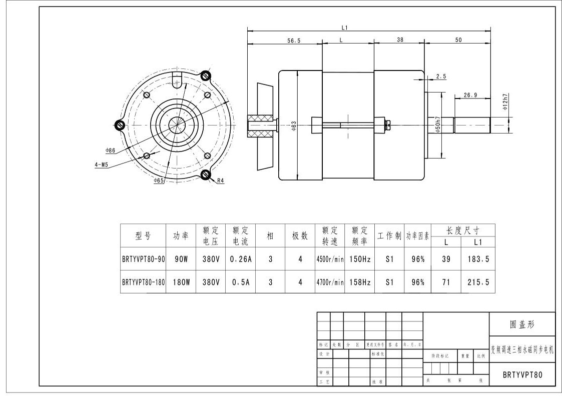 永磁同步变频电动机厂家