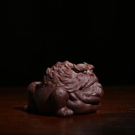 【魏丁丁紫砂】紫砂茶宠摆件 富贵寿蟾